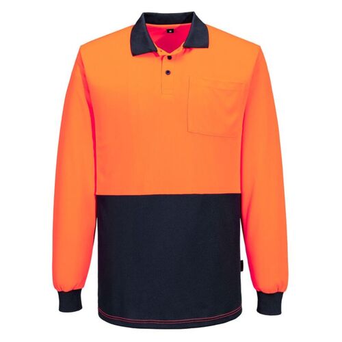 Hi Vis Contrast Class D Polo Shirt Long Sleeve Thumbnail