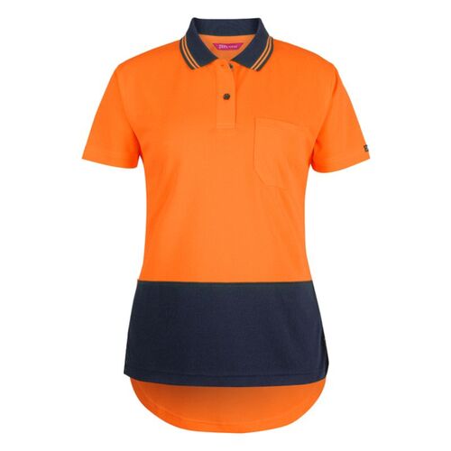 Womens Hi Vis Short Sleeve Drop Tail Polo Thumbnail