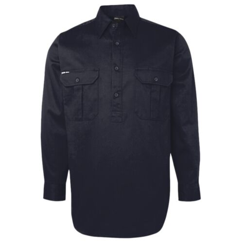 Mens Long Sleeve 190G Close Front Work Shirt Thumbnail