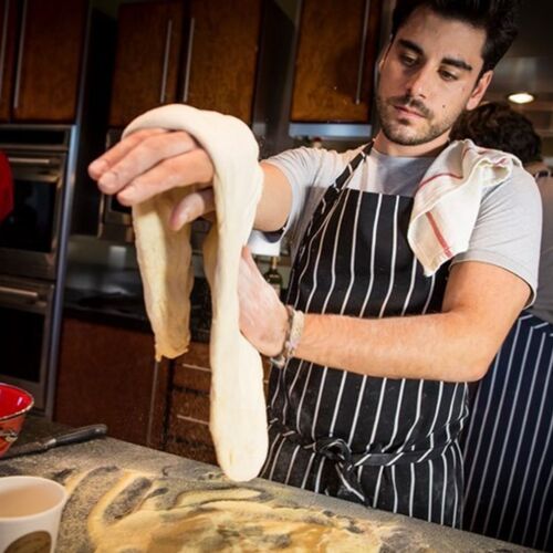 Black Chalkstripe Bib Apron Thumbnail