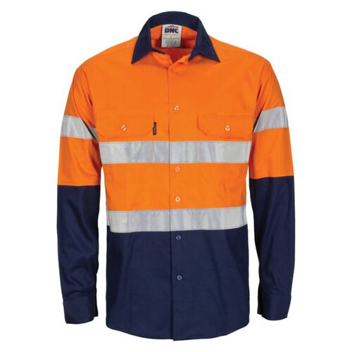 Mens Cool Breeze T2 Vertical Vented Cotton Long Sleeve Shirt with Gusset Sleeve Thumbnail