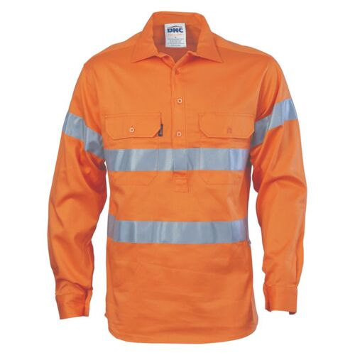 Cool Breeze Close Front Cotton Shirt with R/Tape Thumbnail