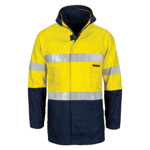 Mens HiVis "4 IN 1" Cotton Drill Jacket with Generic R/Tape Thumbnail