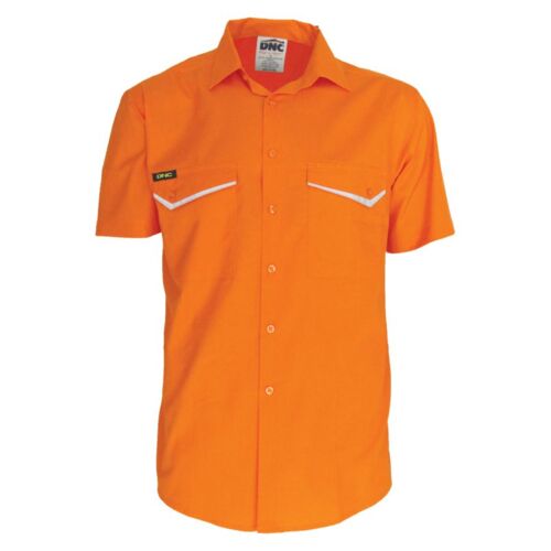 Hi Vis RipStop Cotton Cool Short Sleeve Shirt Thumbnail
